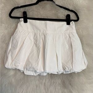 Garage White Mini Bubble Skort